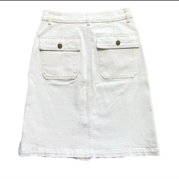 Frame Denim Vintage Boot High Waist Skirt in White Size 25 & 26 - Picture 3 of 4